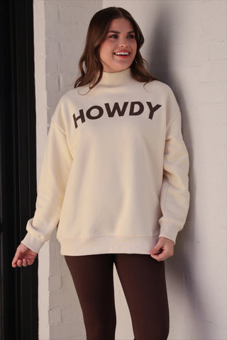 Jess Lea Howdy Mock Neck Pullover