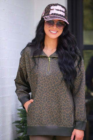 Everyday Pullover- Coco Leopard