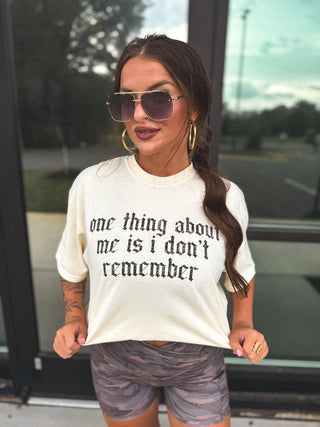 One Thing About Me Graphic Tee on Ivory
