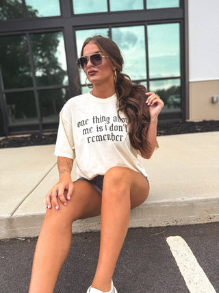 One Thing About Me Graphic Tee on Ivory
