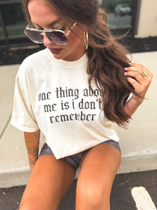 One Thing About Me Graphic Tee on Ivory