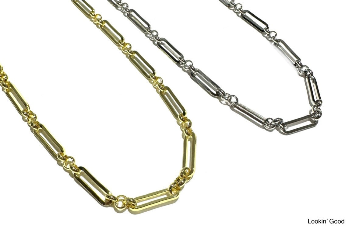 BB Lila Lookin’ Good Paperclip Chain Necklace Gold or Silver – 18