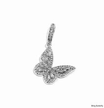 Load image into Gallery viewer, BB Lila Bling Butterfly Charm- Gold and Silver
