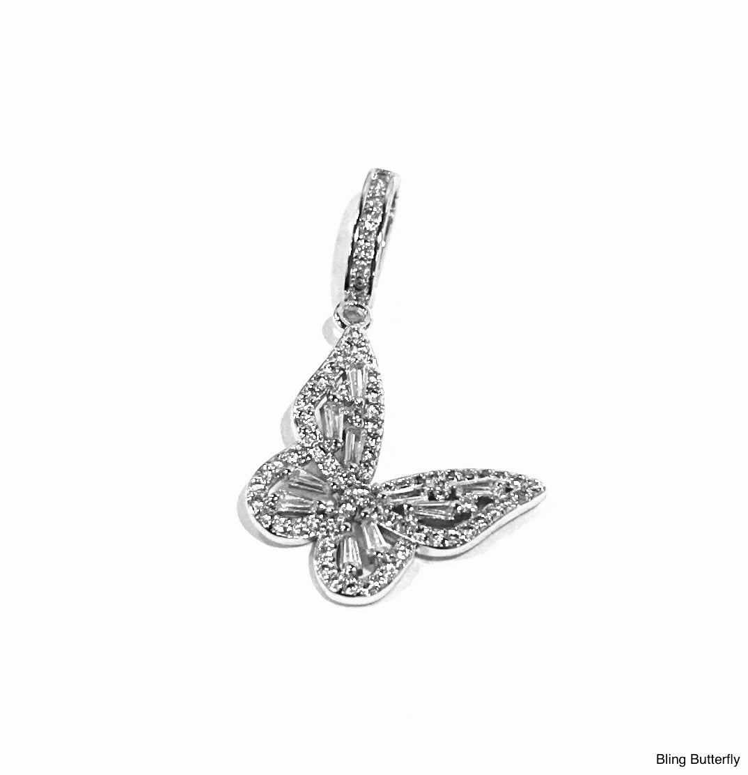 BB Lila Bling Butterfly Charm- Gold and Silver