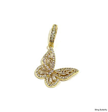 Load image into Gallery viewer, BB Lila Bling Butterfly Charm- Gold and Silver
