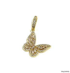 BB Lila Bling Butterfly Charm- Gold and Silver