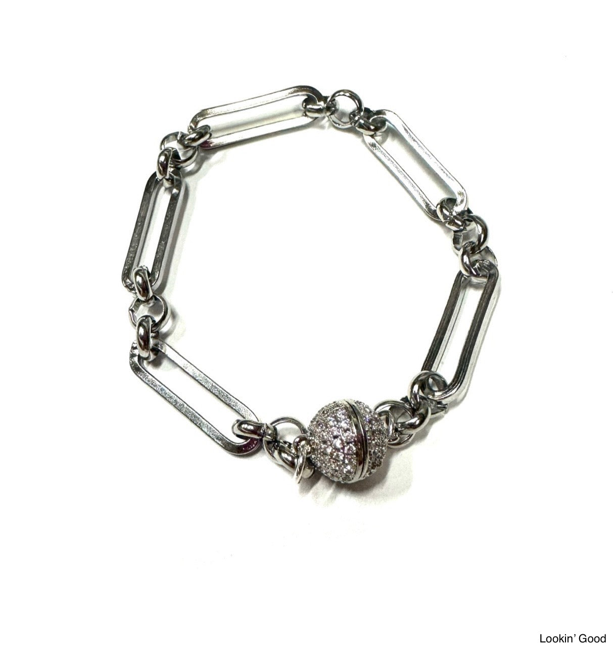 BB Lila Lookin’ Good Gold & Silver Magnet Paperclip Bracelet – Multiple Sizes