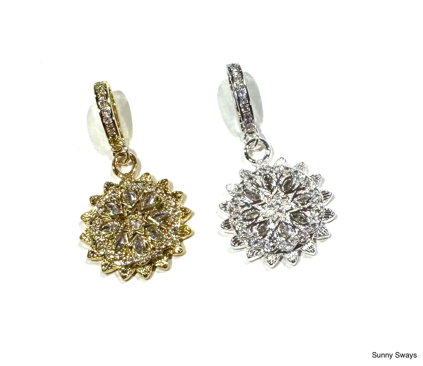BB Lila Sunny Sways Charm – Gold & Silver Sunburst Pendant