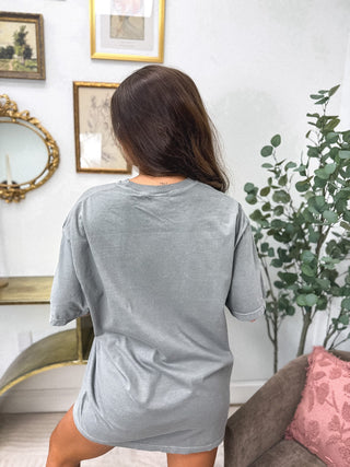 Unlikely to Apologize Graphic Tee on Grey