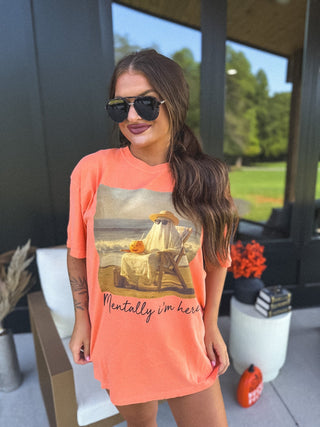 (Ghost) Mentally I'm Here Graphic Tee on Melon