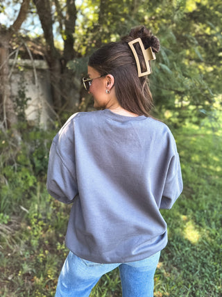 I Will Praise with Ducks Graphic Crewneck on Charcoal