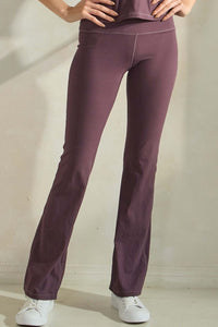 Yelete Ribbed Wide Leg Leggings