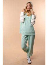 Load image into Gallery viewer, White Birch Mint Scuba Hooded Sweatshirt
