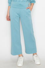 Load image into Gallery viewer, Yelete Scuba Wide Leg Sweats - Light Denim
