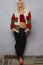 Load image into Gallery viewer, POL Balloon Sleeve Pearl Detail Floral A-Line Fit Jacket
