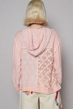 Load image into Gallery viewer, POL Floral Lace Hoodie - Powder Pink
