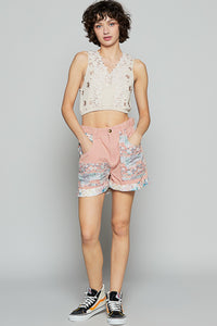 POL PATCHWORK SHORTS