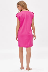 Dear Scarlett Scuba Hot Pink T shirt Dress