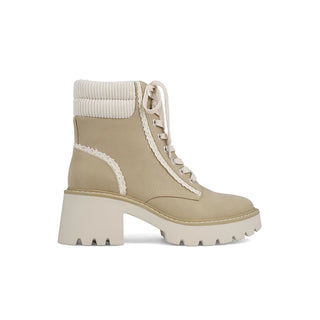 Side view of MIA Nakoma hiking-inspired ankle boot with block heel