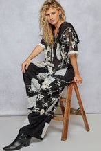 Load image into Gallery viewer, POL Hooded Tee With Floral &amp; Crochet Detailing - Black
