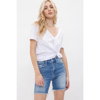Mica High Rise Stretch Midi Shorts