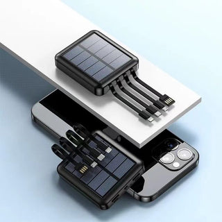 Global Travel Charger with Built-In Cables – 10,000mAh Portable Power Bank