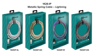 Metallic Spring USB to USB-C Charging Cable (6FT)