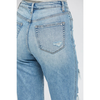 Mica High Rise Straight Leg Distressed