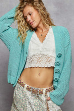 Load image into Gallery viewer, POL Long Sleeve Exaggerated Button Sweater Cardigan Top
