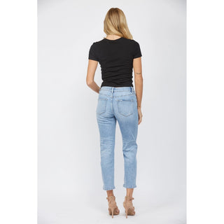Mica Mid Rise Straight Leg Jeans
