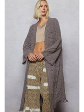 Load image into Gallery viewer, POL Long Sleeve Crochet Solid Various Weave Cardigan
