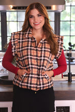 Load image into Gallery viewer, Jess Lea - Nora Plaid Puffer Vest
