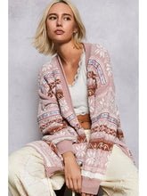 Load image into Gallery viewer, POL Balloon Sleeves Open Front Cardigan Chenille Sweater
