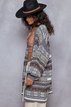 Load image into Gallery viewer, POL Balloon Sleeves Open Front Cardigan Chenille Sweater
