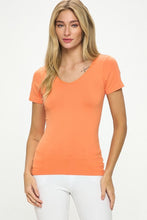 Load image into Gallery viewer, YELETE - Seamless Reversible V-Neck Short Sleeve Top
