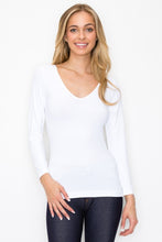 Load image into Gallery viewer, YELETE - Seamless Reversible V/U-Neck Long Sleeve Top
