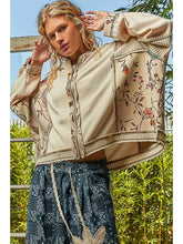 Load image into Gallery viewer, POL Solid Pattern Printed Stitch Detail Thermal Knit Hoodie Top
