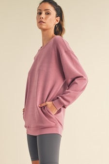 Yelete Scuba Crew Neck -  Dusty Mauve