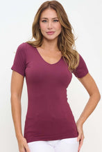 Load image into Gallery viewer, YELETE - Seamless Reversible V-Neck Short Sleeve Top
