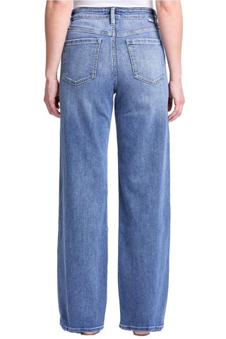 RFM Hailey Wide Leg Distressed Denim | Trendy Relaxed Fit Jeans