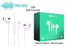 Load image into Gallery viewer, USB-C Stereo Earbuds with Volume Control – Wired Headphones for Clear Sound
