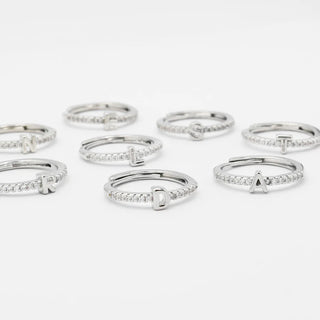 Initial Ring - Silver/Gold