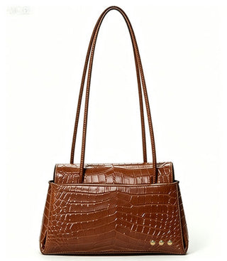 Kris Croc Embossed Shoulder Bag