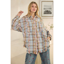 Load image into Gallery viewer, Oli &amp; Hali Washed Plaid Snap Buttondown Jacket | Women’s Oversized Shacket
