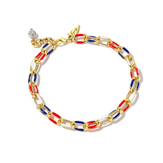 Erimish - Linked In Color USA Anklet