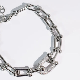 Treasure Jewels - Lock It In Silver Bracelet