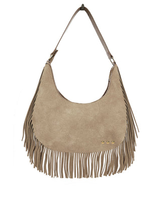 Loretta Suede Fringe Slouchy Bag-Shoulder Bag-Pretty Simple