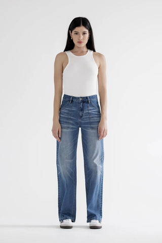 Jan26 Array Mica High Rise Utility Straight Leg Denim
