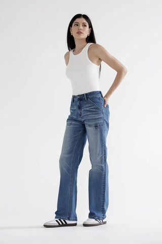 Jan26 Array Mica High Rise Utility Straight Leg Denim