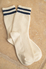 Load image into Gallery viewer, Miou Muse Waffle Pattern Striped Socks

